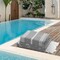 Oversized Striped Turkish Peshtemal Towel, Multi-Use Cotton Beach & Bath Towel